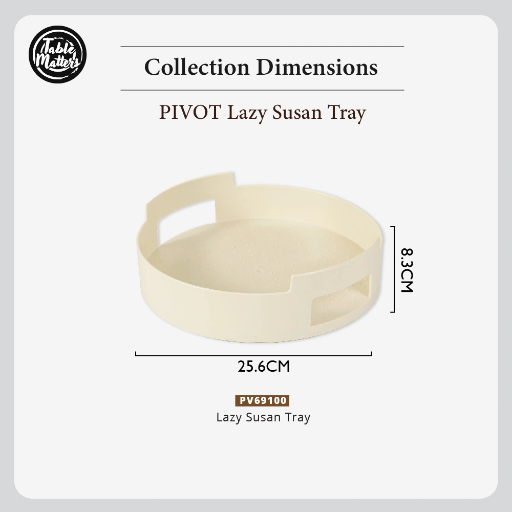 Pivot Lazy Susan 10 inch Turntable Tray - Cream