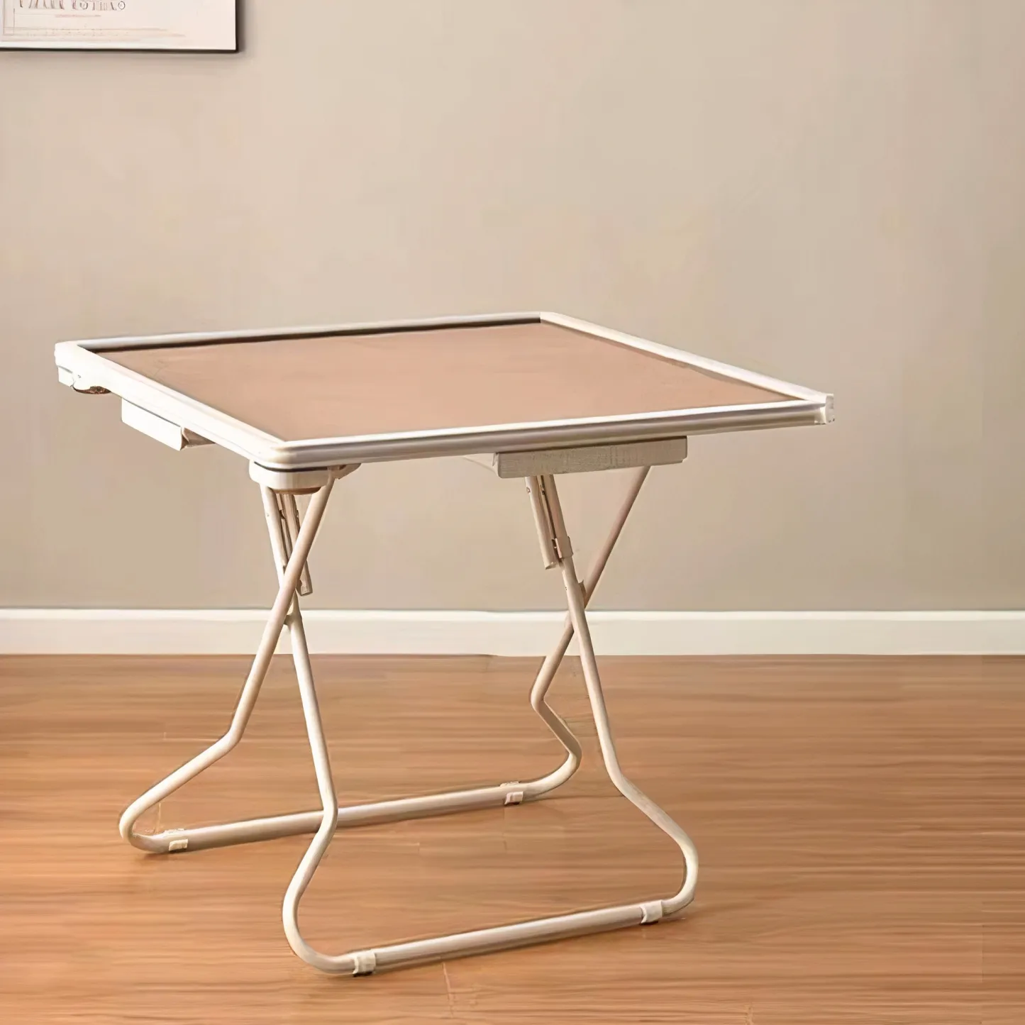 HOUZE - Zen Suede Mahjong Table 2 Color - Wooden | Foldable | Unique | Durable