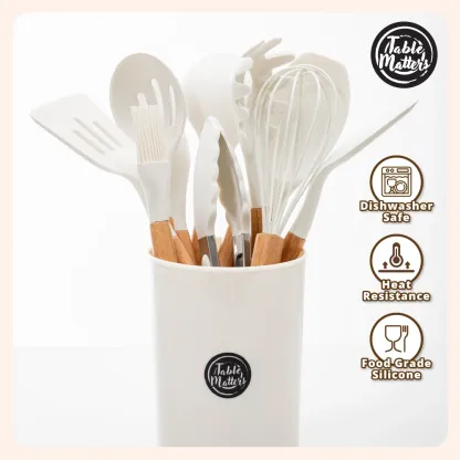 Silic White - 12pcs Kitchen Cooking Utensil Set
