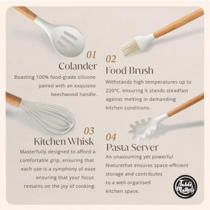 Silic White - 12pcs Kitchen Cooking Utensil Set