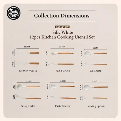 Silic White - 12pcs Kitchen Cooking Utensil Set