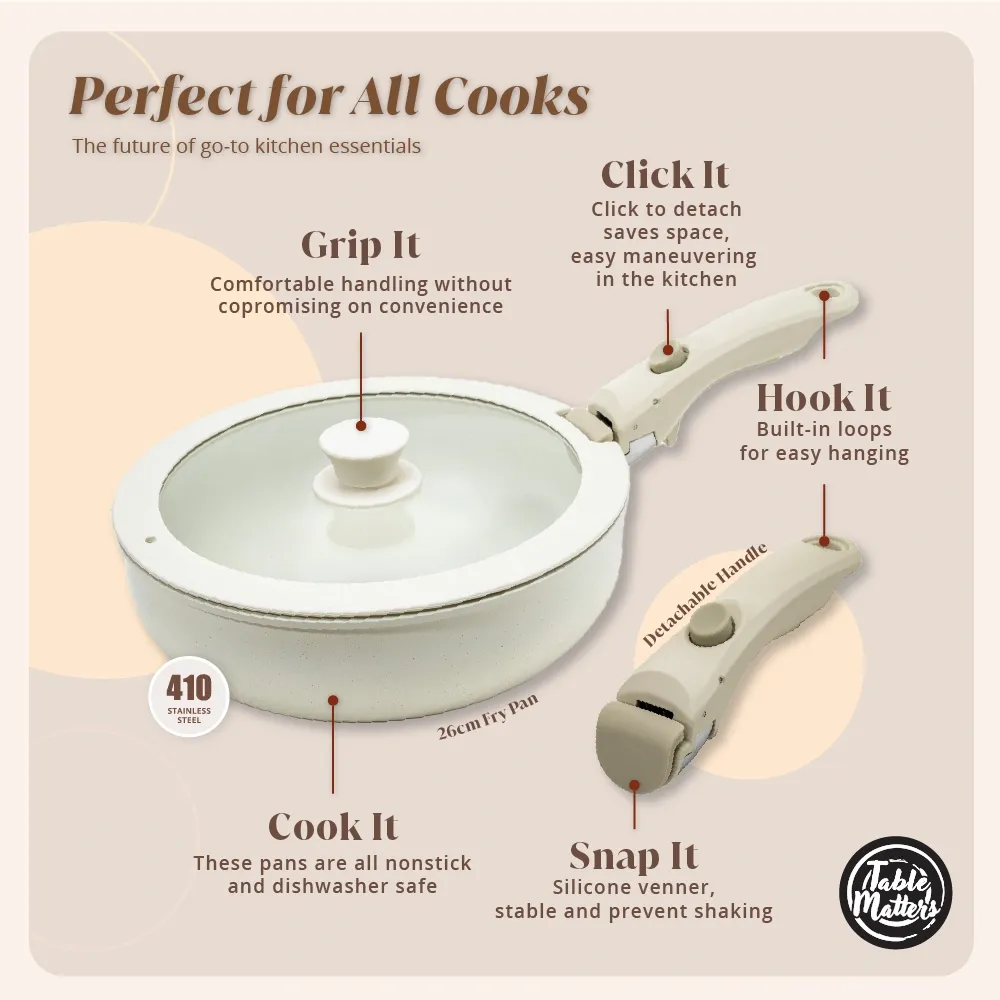 SnapChef Detachable Non-Stick Cookware Collection