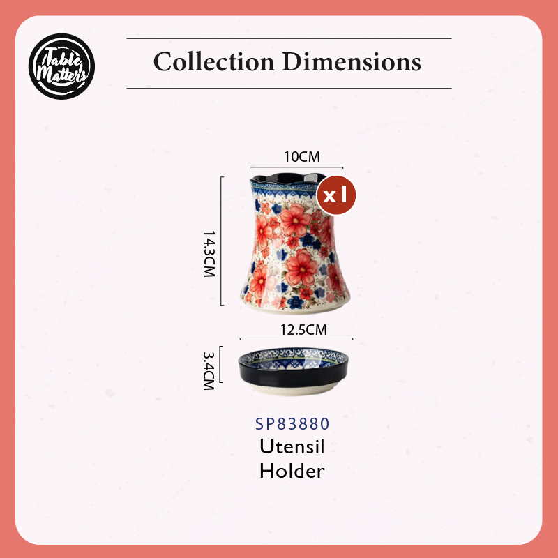 [Table Matters] Snow Plum Dinnerware Set [Plate | Bowl | Mug | Utensil Holder]
