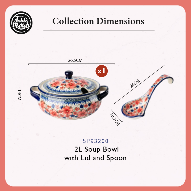 [Table Matters] Snow Plum Dinnerware Set [Plate | Bowl | Mug | Utensil Holder]