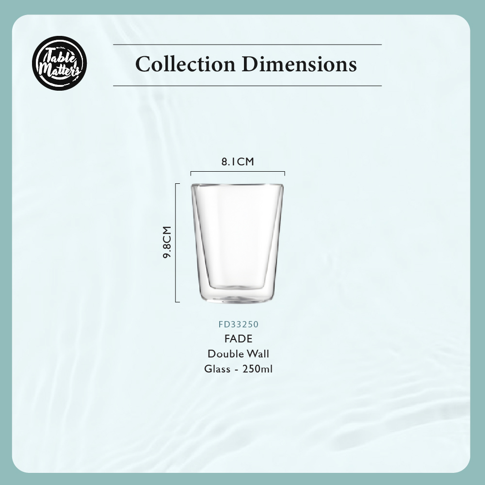Table Matters - FADE Double Wall Drinking Glass [250ml - 450ml]