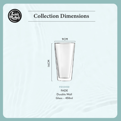 Table Matters - FADE Double Wall Drinking Glass [250ml - 450ml]