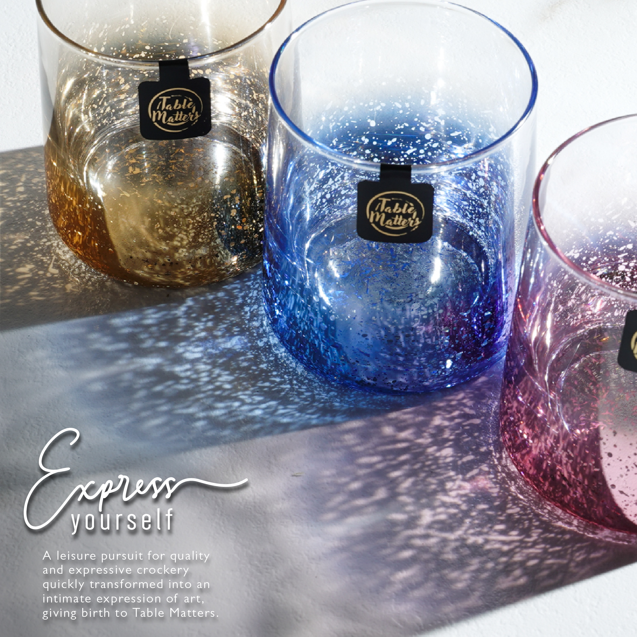 TAIKYU Blue Luster Whiskey Glass - 290ml