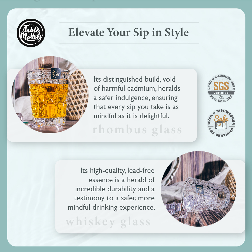 TAIKYU Rhombus Whiskey Glass - 310ml
