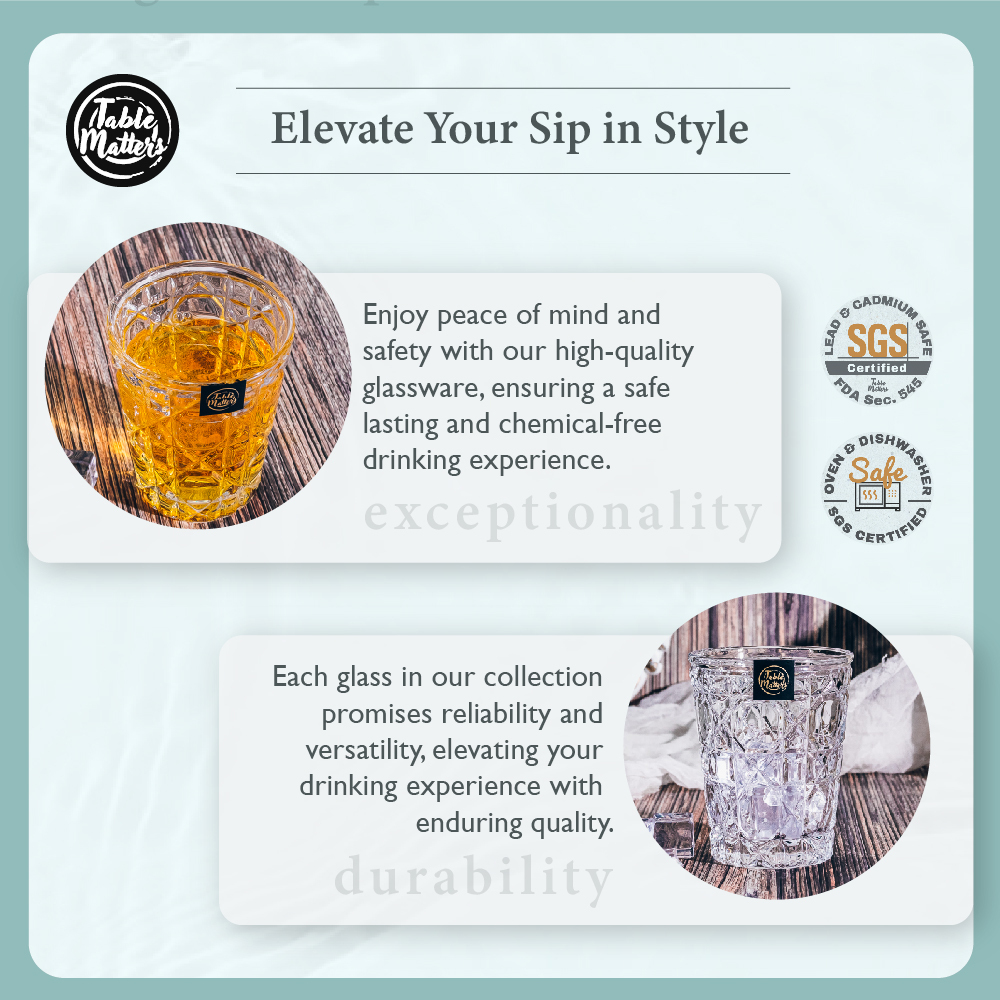 TAIKYU Rhombus Whiskey Glass - 310ml
