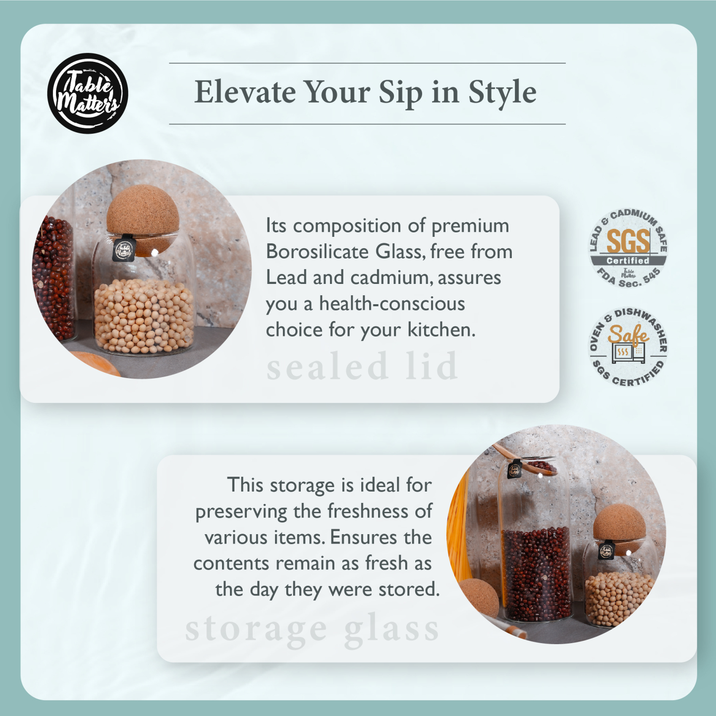 Taikyu Sealed Lid Storage Glass Collection