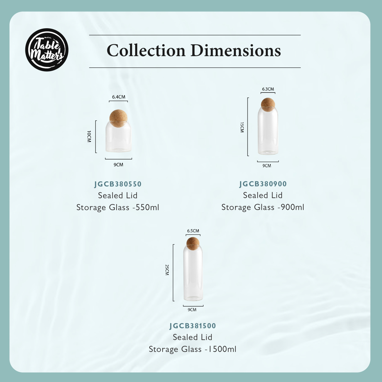 Taikyu Sealed Lid Storage Glass Collection