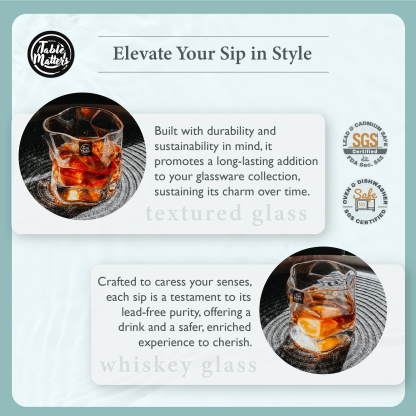 TAIKYU Textured Whiskey Glass - 300ml