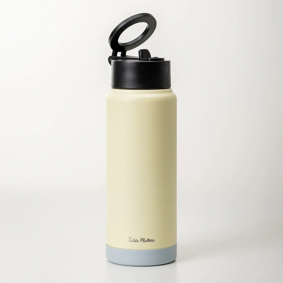 MAGSTIC - 24oz/700ml iPhone Magsafe Compatible Thermal Water Bottle with Sipping Straw Collection