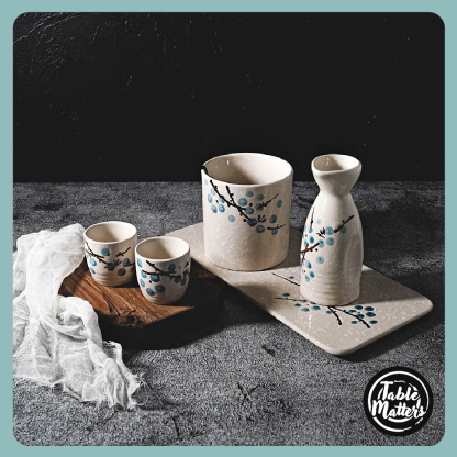 Bundle Deal - 5pcs Sake Set - Tokkuri Blue