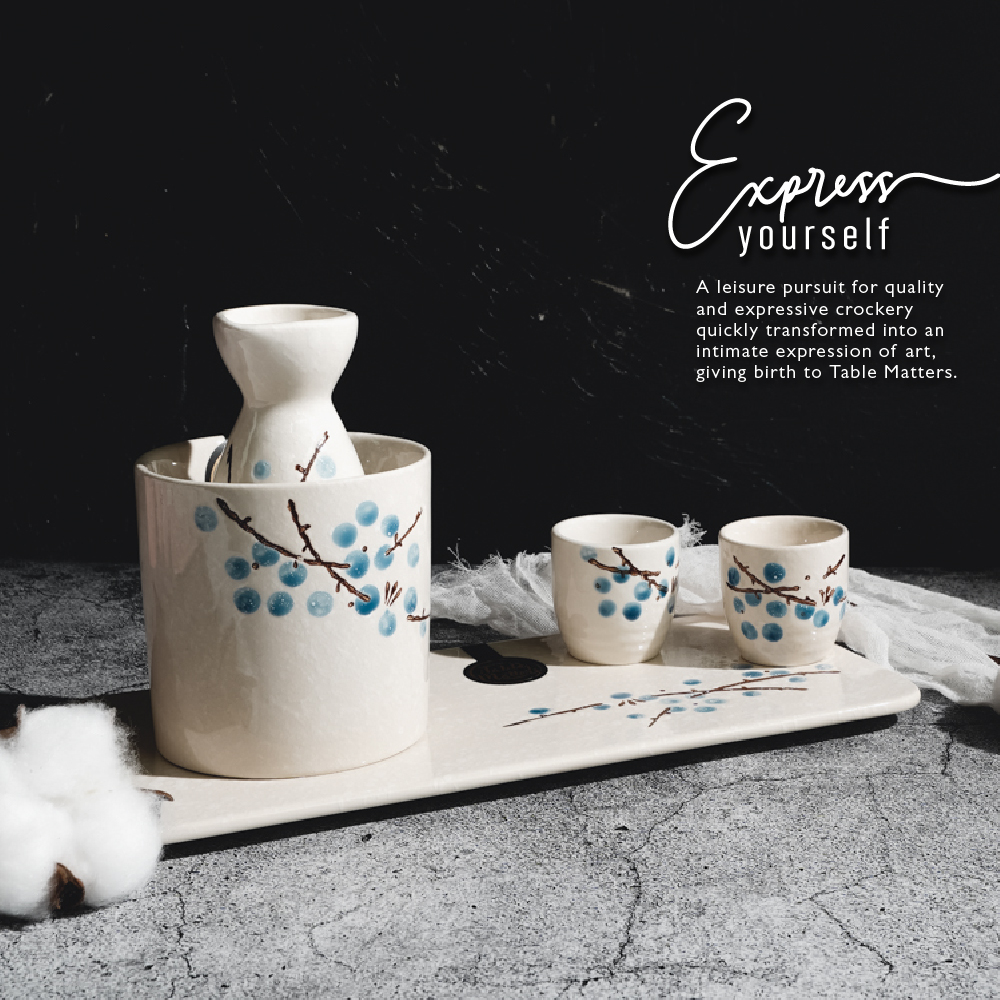 Tokkuri Blue 7PCS Sake Set