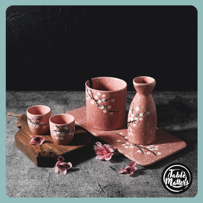 Tokkuri Pink 7PCS Sake Set