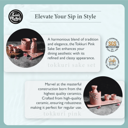  Bundle Deal - Tokkuri Pink Sake 5PCS Set