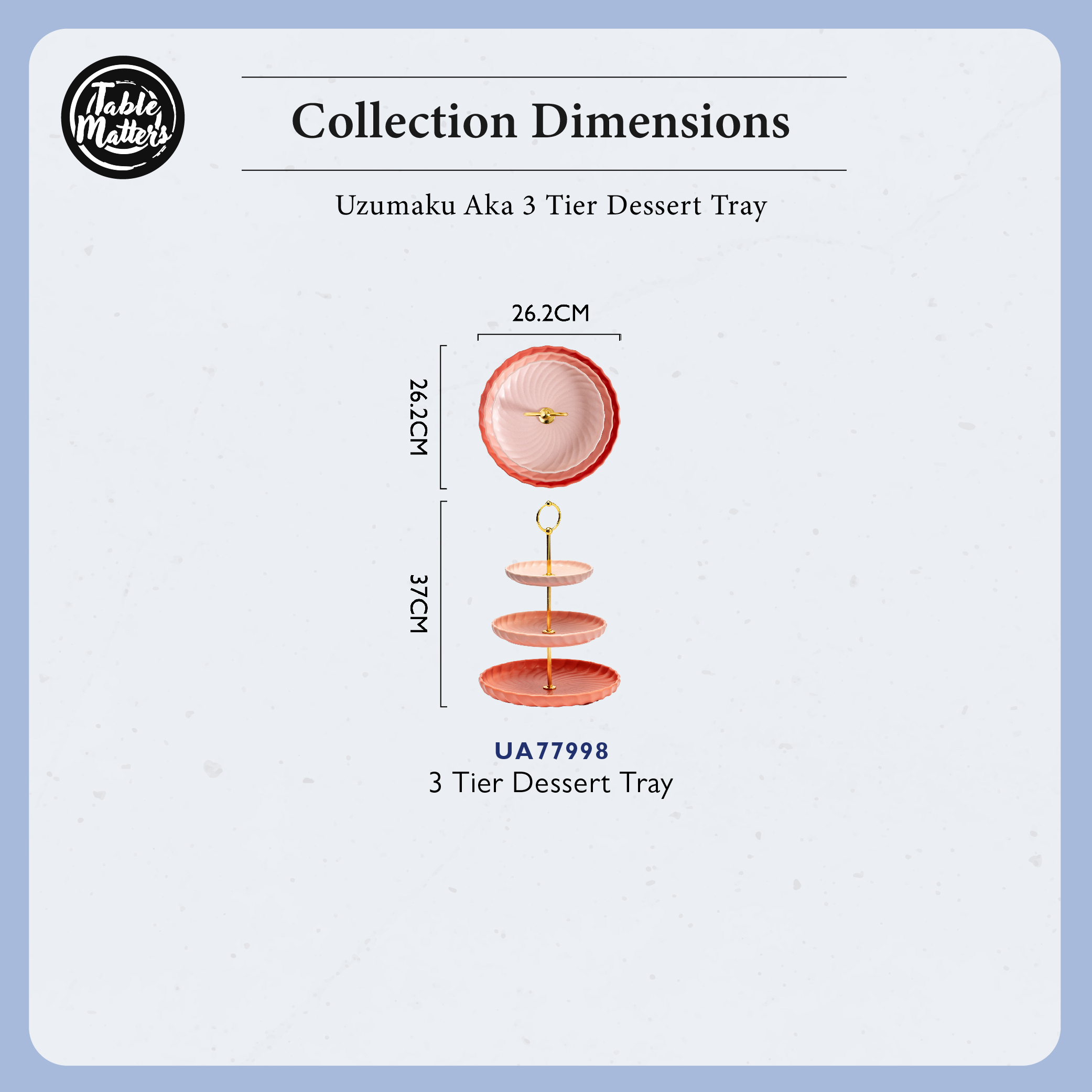 UZUMAKU Aka - 3-tier Dessert Tray