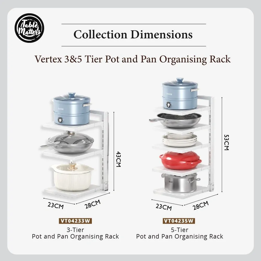 Vertex Pot and Pan Cabinet Organiser Rack Collection