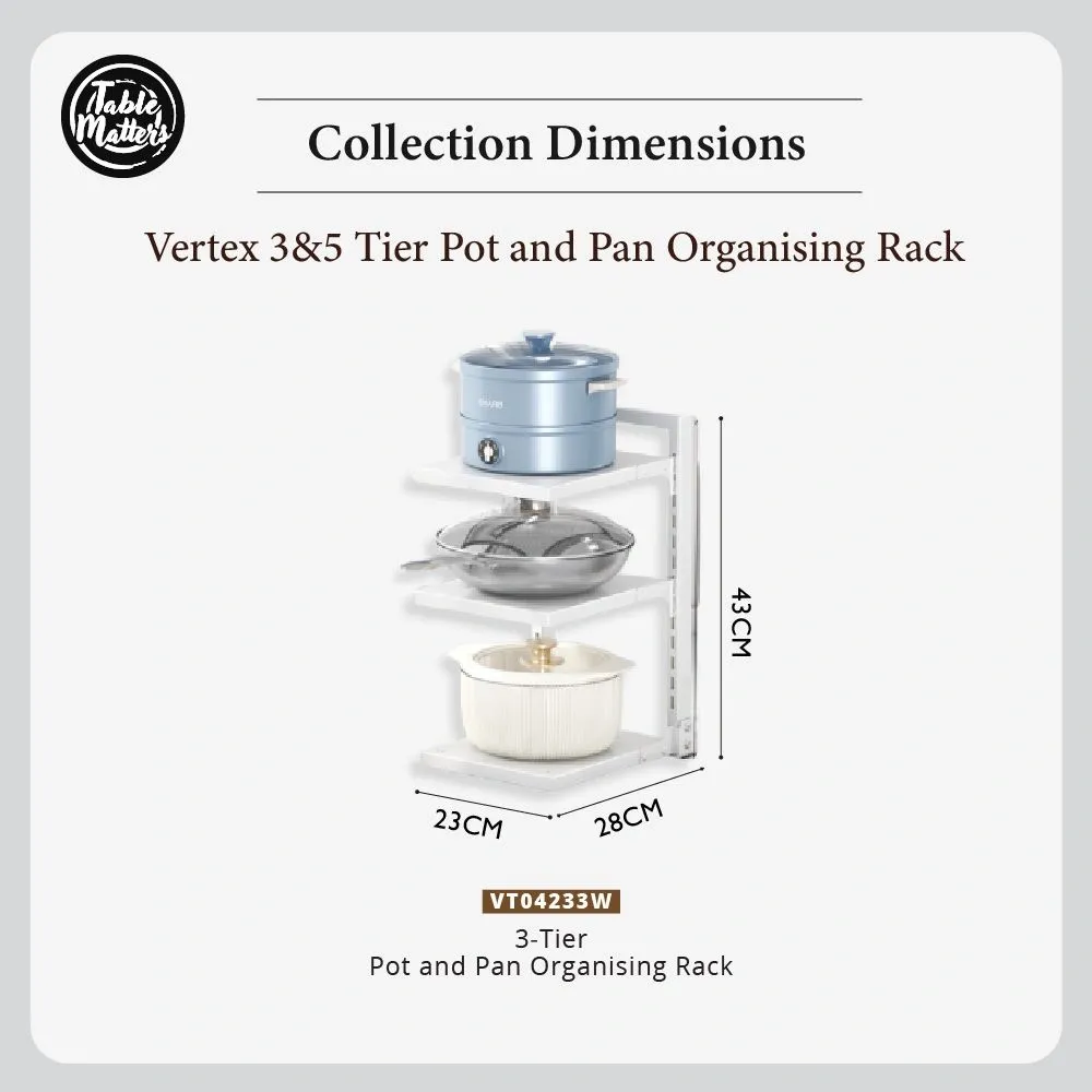 Vertex Pot and Pan Cabinet Organiser Rack Collection