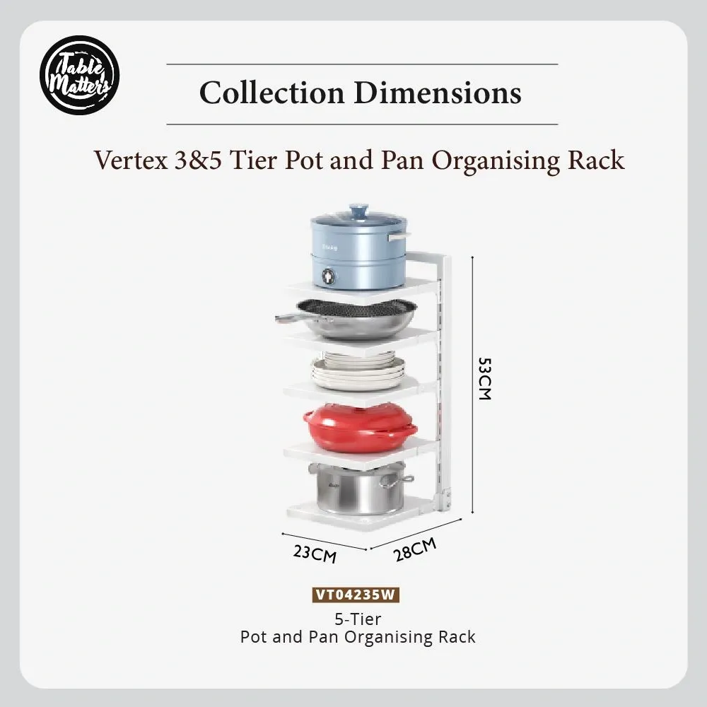 Vertex Pot and Pan Cabinet Organiser Rack Collection