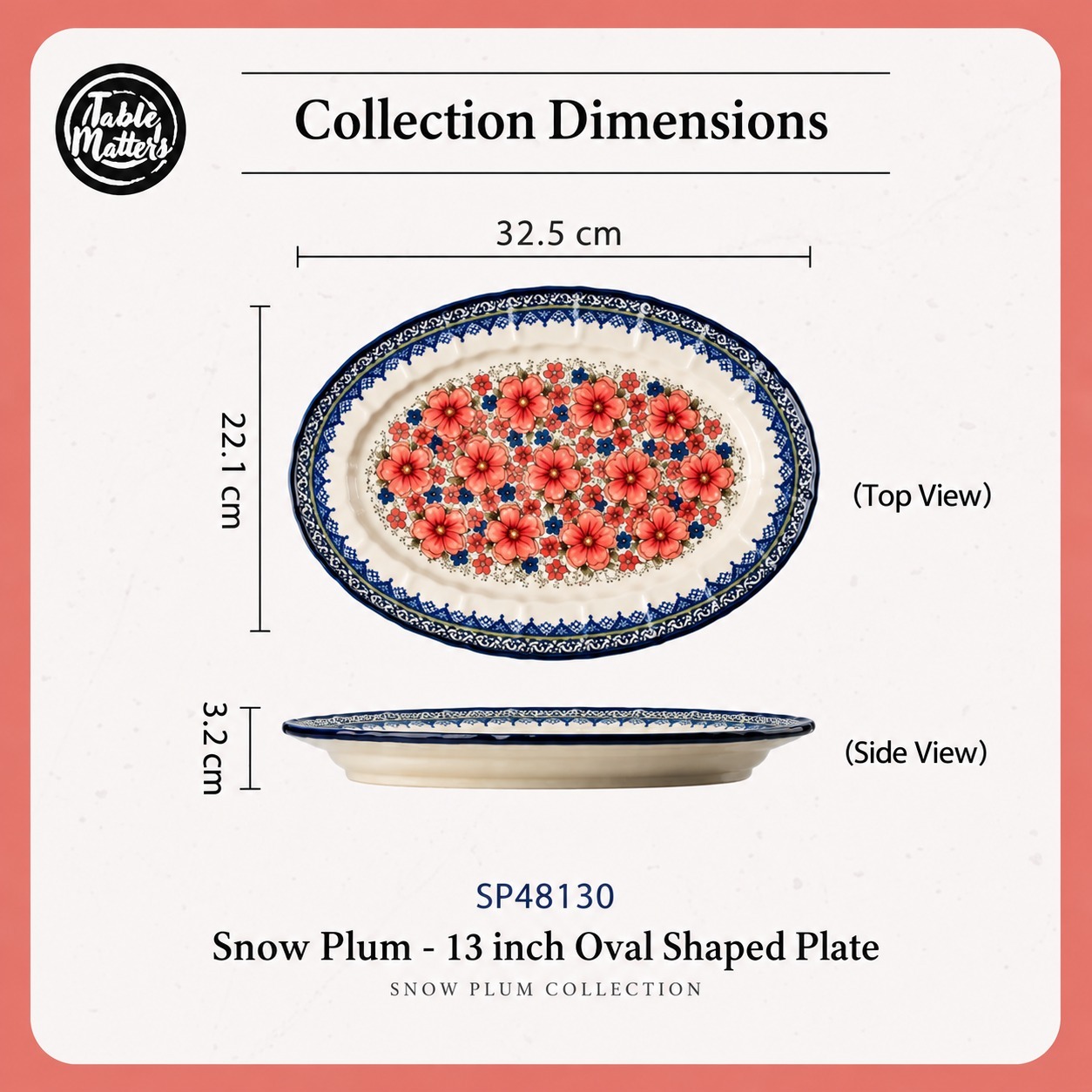[Table Matters] Snow Plum Dinnerware Set [Plate | Bowl | Mug | Utensil Holder]