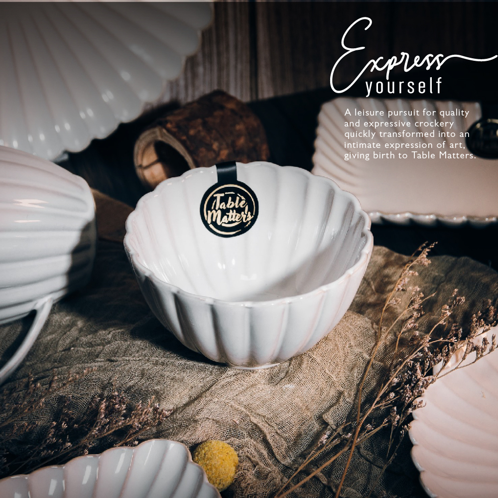 White Scallop 16PCS Dining Set