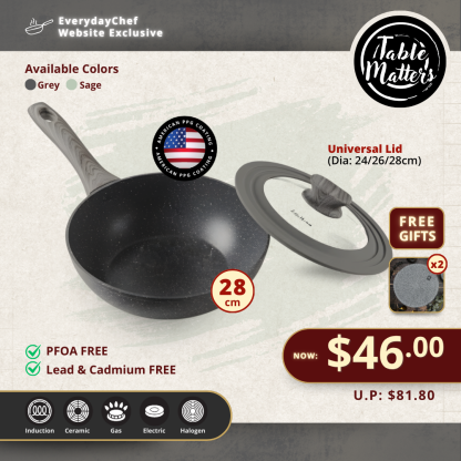 Everyday Chef: 28CM Wok + Lid Kit