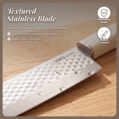 [Table Matters] Yin’s 4-Piece Kitchen Knife Set with Scissors | Cooking & Food Prep Set