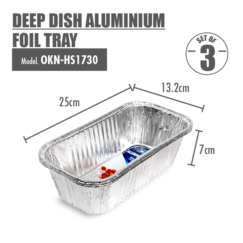 [6 For $9.90] Aluminium Foil Tray (Set of 4) - 220x158x50mm