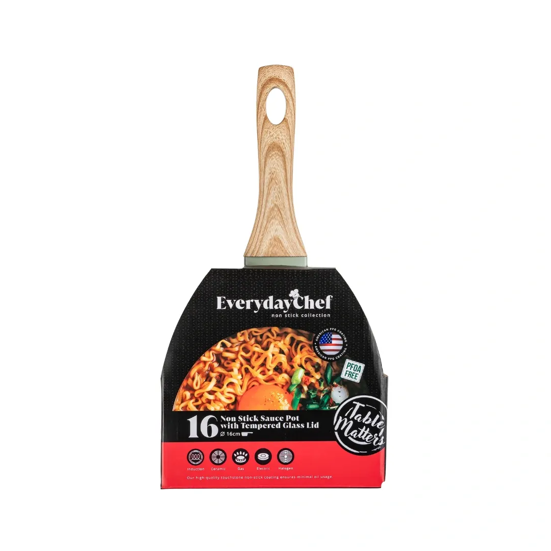 Table Matters Everyday Chef Cookware Series - Pan|Pot|Lid (Stove|Induction|Ceramic|Tempered Glass|Silicone|Aluminium)