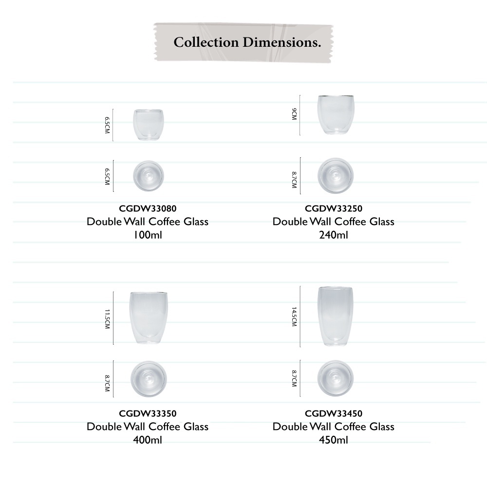 Bundle Deal - Double Wall Drinking Glass - Set of 2