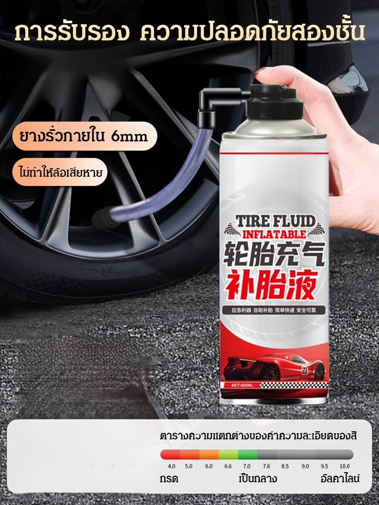 อุปกรณ์เติมลมและปะยางอัตโนมัติสำหรับยางรถยนต์ในกรณีฉุกเฉิน