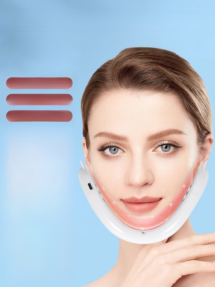 【หน้าทรงวีเล็กใน 1 สัปดาห์】เครื่องกระชับหน้าเรียวความถี่สูง