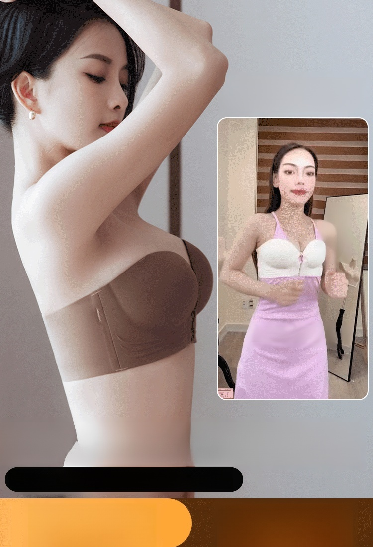 【กระโดดไม่หยุด】 บราไร้สายแบบตะขอหน้า