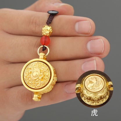 【โชคดีต่อเนื่อง】พวงกุญแจห้อยอ่างสมบัติแบบทำมือ