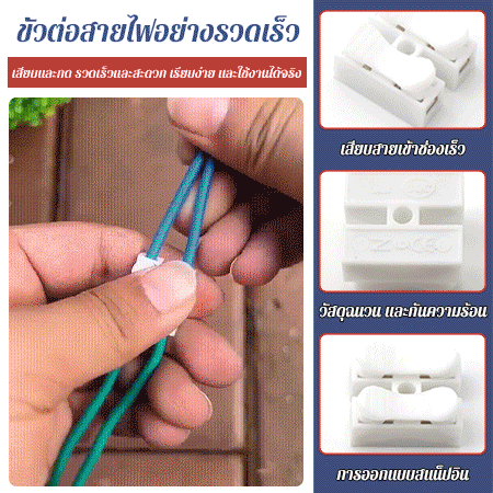 ขั้วต่อสายไฟอย่างรวดเร็ว แบบกด