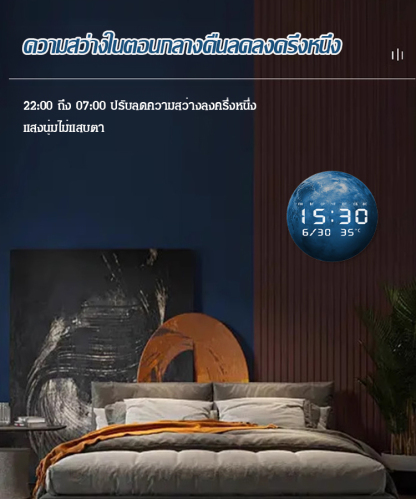 นาฬิกาอิเล็กทรอนิกส์ดาวเคราะห์LED ที่เรียบง่ายและมีสไตล์