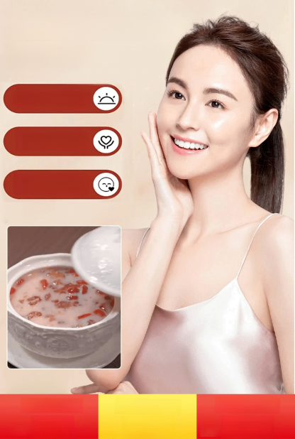 (ต่อต้านวัยและต่อต้านริ้วรอย)  ชุดเซ็ทซุปกัมคารายา + พีชหมากฝรั่ง + เม็ดบัว