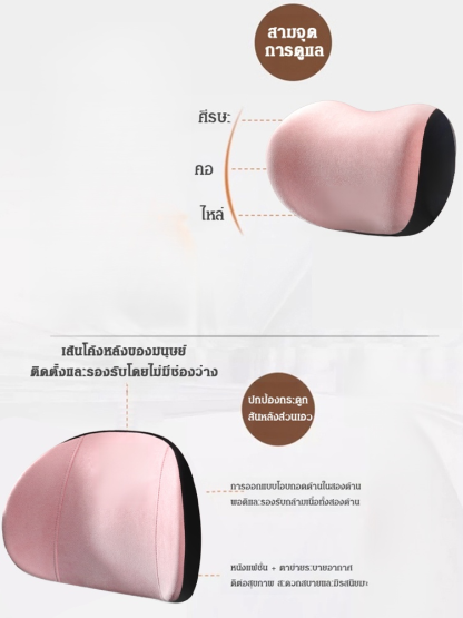 ชุดหมอนเมมโมรีโฟมรองรับช่วงคอและเอวใช้ได้ทั้งปี