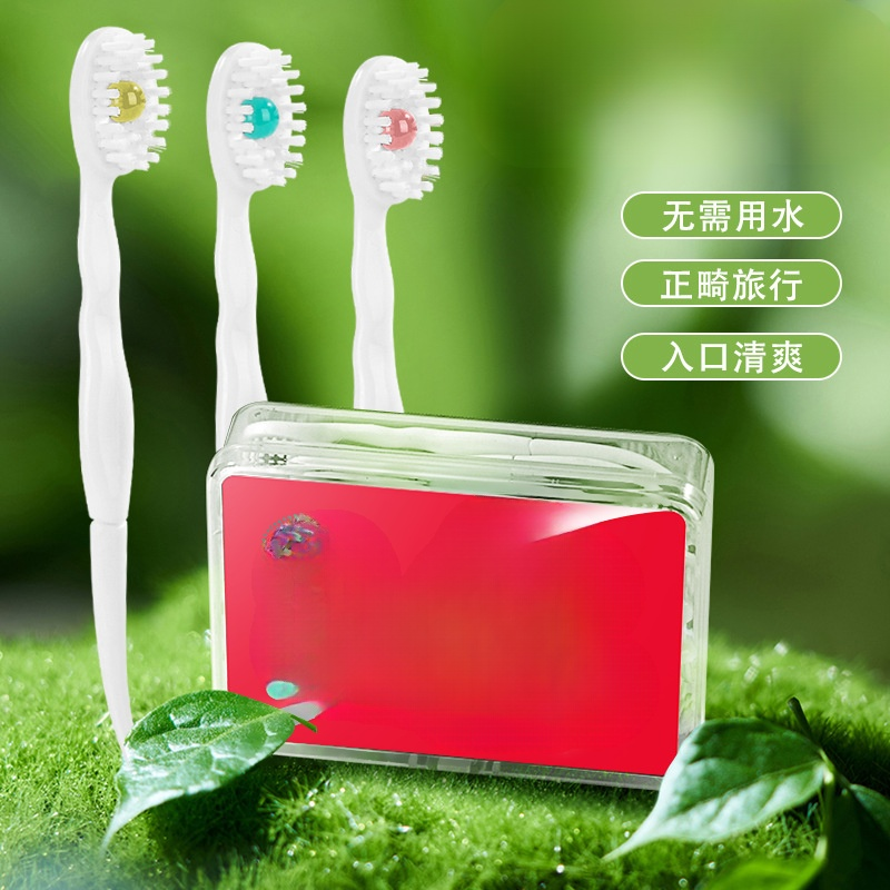 【สิ่งของจำเป็นสำหรับการเดินทาง】แปรงสีฟันขนนุ่มแบบใช้แล้วทิ้ง