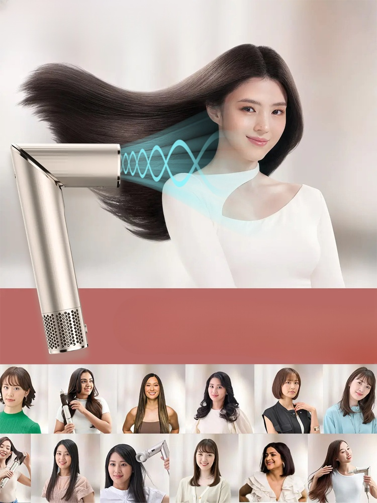 เครื่องม้วนผมไดร์เป่าผมลมร้อนหวีลมร้อนพับได้แบบ5ใน1อเนกประสงค์
