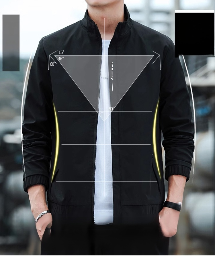 เสื้อแจ็คเก็ตกันลมแบบลำลองแฟชั่นสำหรับผู้ชาย