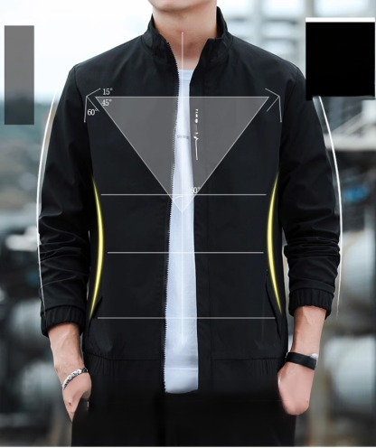 เสื้อแจ็คเก็ตกันลมแบบลำลองแฟชั่นสำหรับผู้ชาย