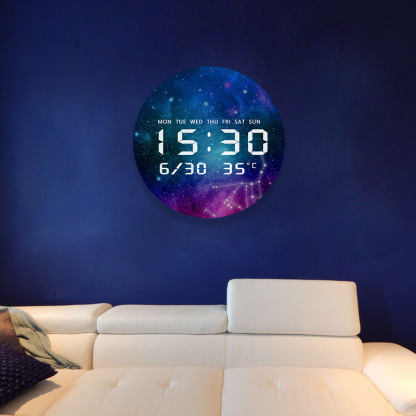 นาฬิกาอิเล็กทรอนิกส์ดาวเคราะห์LED ที่เรียบง่ายและมีสไตล์