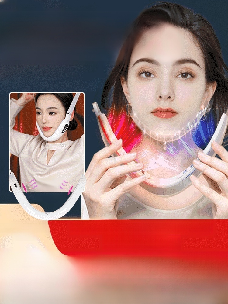 【หน้าทรงวีเล็กใน 1 สัปดาห์】เครื่องกระชับหน้าเรียวความถี่สูง