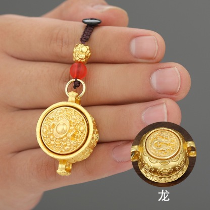 【โชคดีต่อเนื่อง】พวงกุญแจห้อยอ่างสมบัติแบบทำมือ