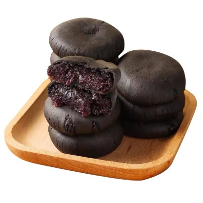 【ปริมาณไส้เพิ่มอัพเกรด】ขนมข้าวดำมัลเบอร์รี่ดำแบบอาหารดำ5ชนิด
