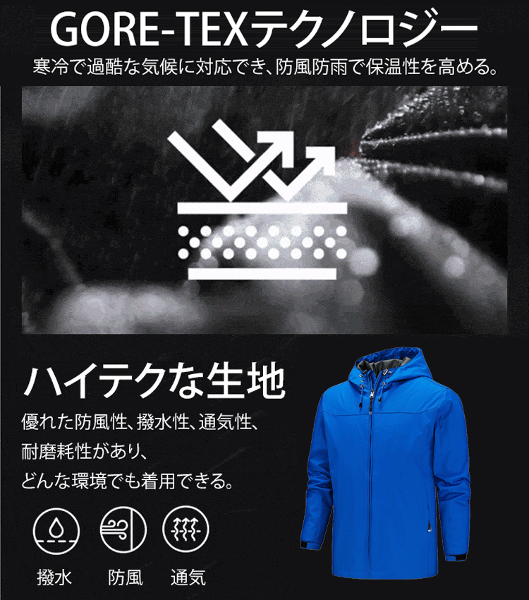 耐寒保温高機能マウンテンパーカー