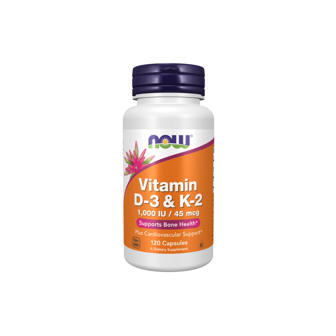 NOW Foods -1000 IU Vitamin D-3 & 45 mcg Vitamin K-2